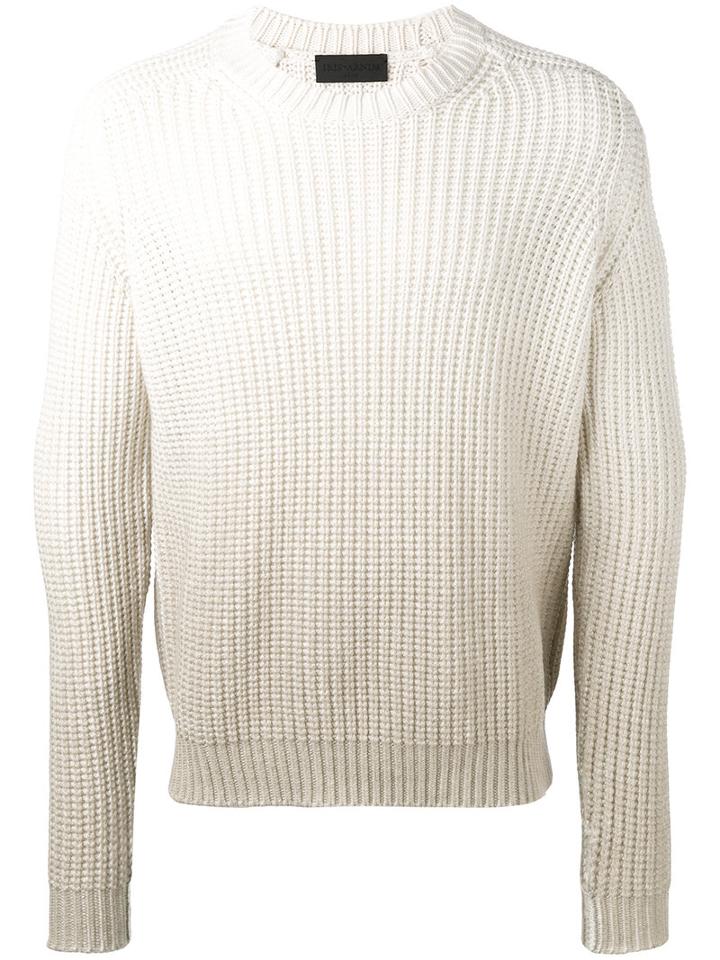 Iris Von Arnim Degradé Open Knit Jumper, Men's, Size: Medium, Nude/neutrals, Cotton/cashmere