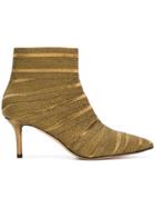 Casadei Striped Ankle Boots - Metallic