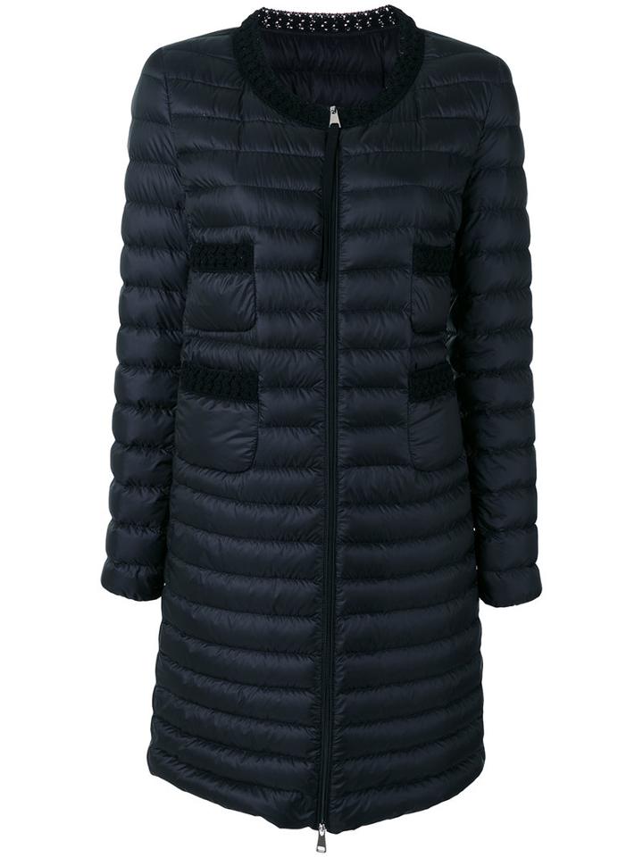 Moncler Collarless Padded Coat, Women's, Size: 1, Black, Feather Down/polyamide