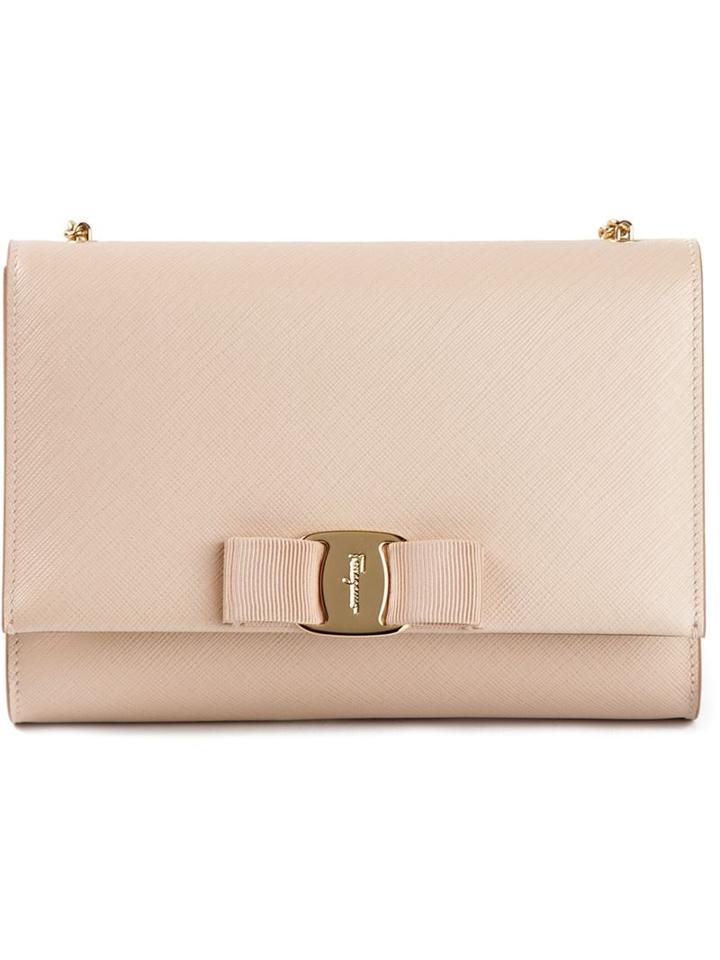 Salvatore Ferragamo 'extra Large Vara Flap' Shoulder Bag, Women's, Pink/purple