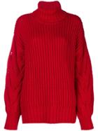 P.a.r.o.s.h. Turtle Neck Knit Jumper - Red