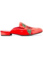 Oscar De La Renta Eden 20mm Mules - Red