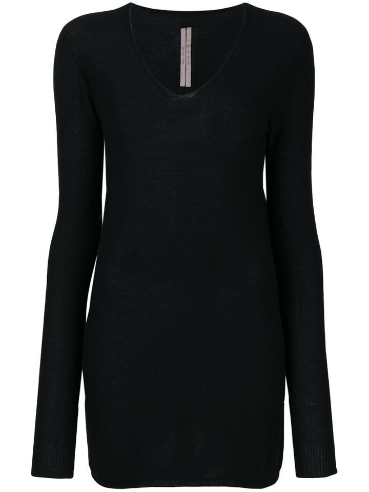 Rick Owens - V-neck Jumper - Women - Cashmere - S, Black, Cashmere