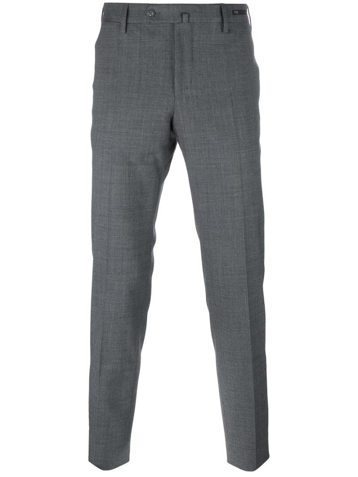 Pt01 Slim-fit Trousers, Men's, Size: 48, Grey, Polyester/spandex/elastane/virgin Wool/cotton