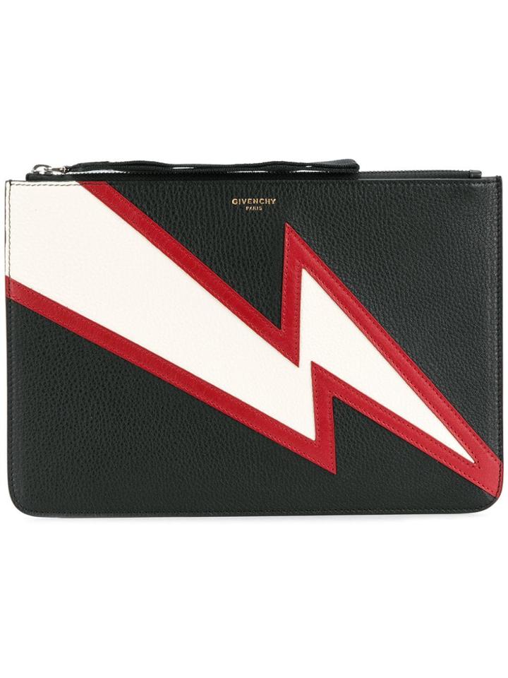 Givenchy Lightning Bolt Clutch - Black