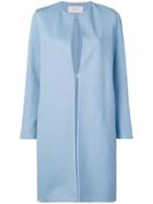 Harris Wharf London Collarless Coat - Blue