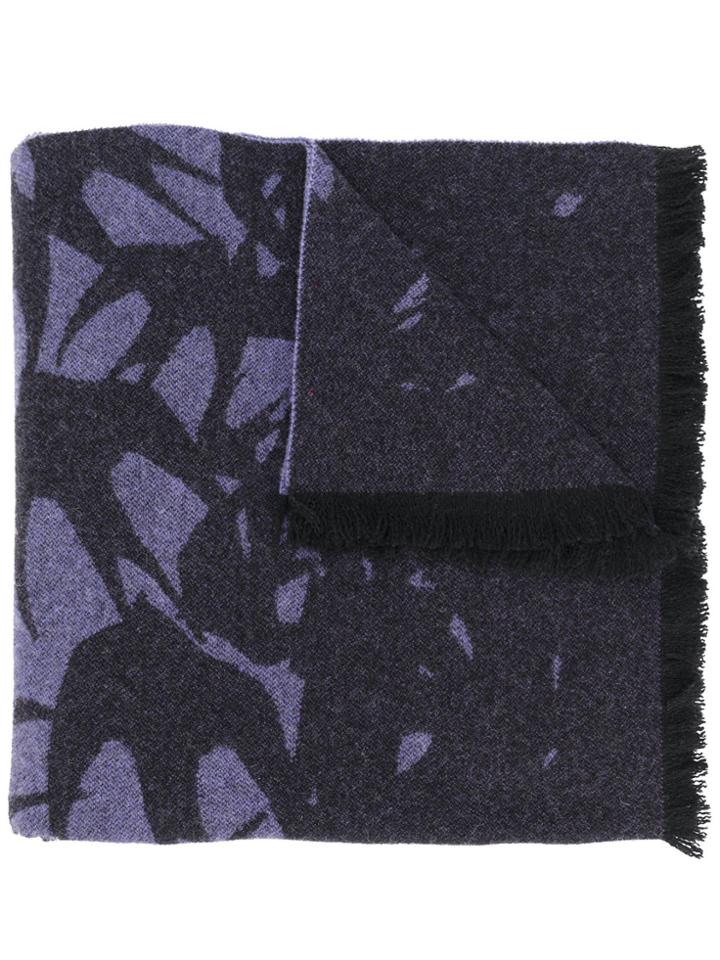 Mcq Alexander Mcqueen Swallow Print Scarf - Blue