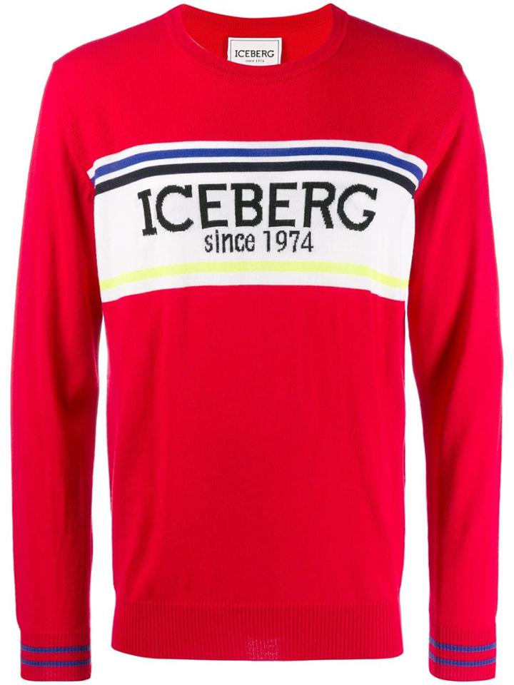 Iceberg Logo Sweater - Red