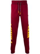 Philipp Plein Logo Print Jogging Trousers - Red