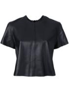 Alex Perry 'tilda' T-shirt, Women's, Size: 8, Black, Calf Leather