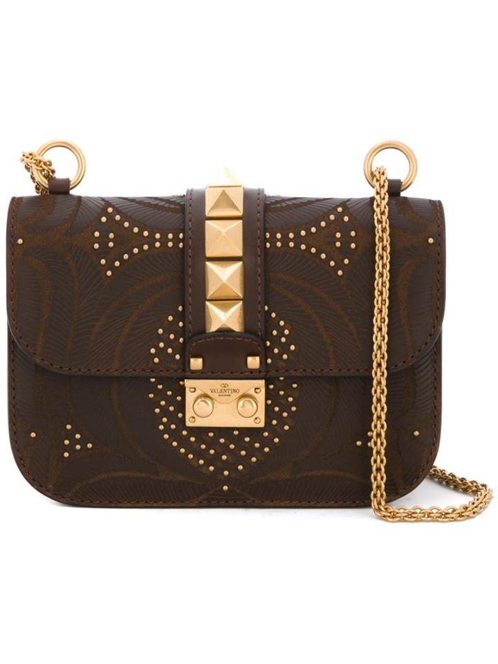 Valentino 'glam Lock' Shoulder Bag, Women's, Brown