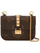 Valentino 'glam Lock' Shoulder Bag, Women's, Brown