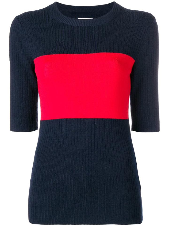 Calvin Klein Contrast Panel Sweater - Blue