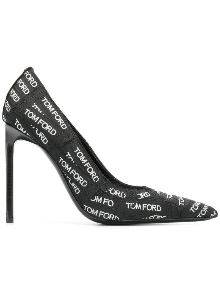 Tom Ford All Over Logo 105 Pumps - Black