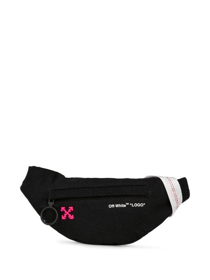 Off-white Contrasting Logo Belt Bag - Black