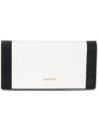 Lanvin Two Tone Logo Wallet - White