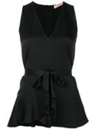 Twin-set Belted Waist Blouse - Black