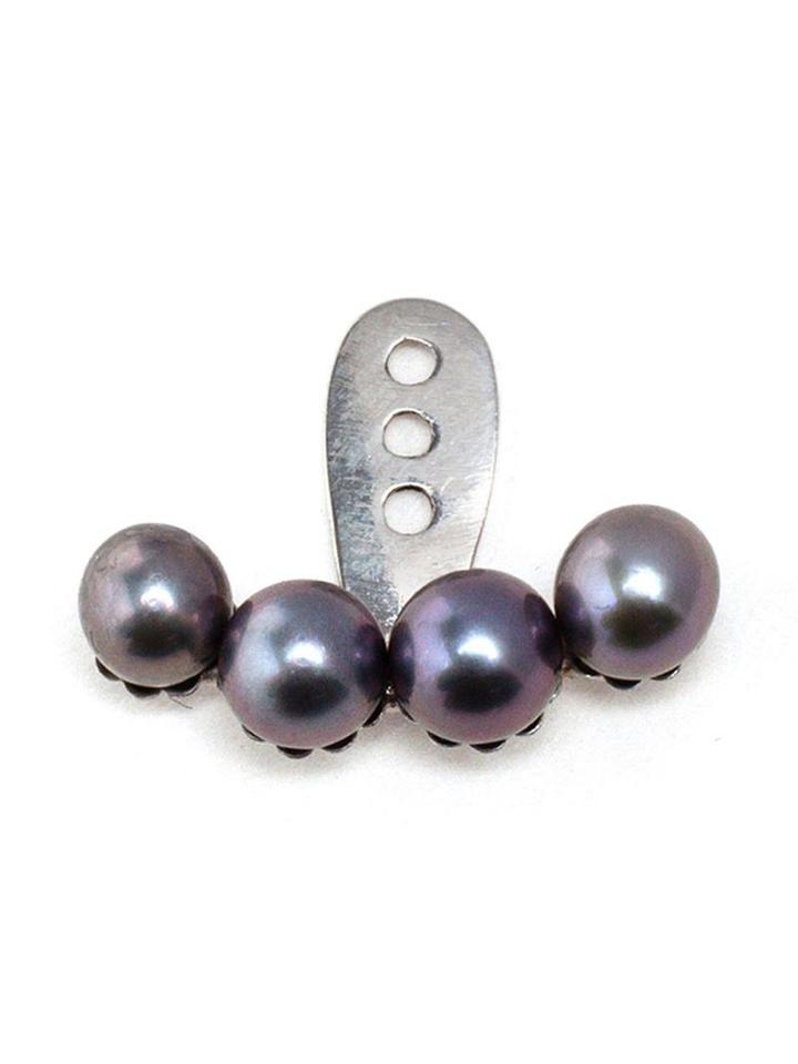 Yvonne Leon 18kt Gold And Four Pearl Lobe Earring
