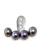 Yvonne Leon 18kt Gold And Four Pearl Lobe Earring