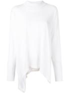 Enföld - Asymmetric Sweatshirt - Women - Cotton - 38, White, Cotton