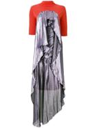 Paula Knorr Shortsleeved Drape Dress - Red