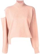 Erika Cavallini Asymmetric Cut Out Detail Sweater - Neutrals