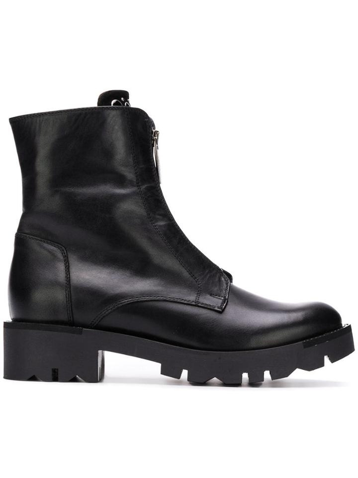 Tosca Blu Zipped Ankle Boots - Black