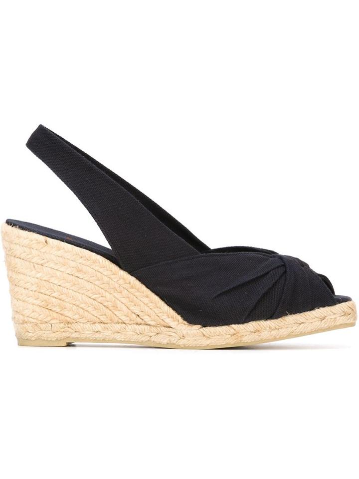 Castañer Dayana Wedge Espadrilles, Women's, Size: 39, Blue, Cotton/rubber