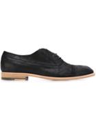 Maison Margiela Distressed Oxford Shoes, Men's, Size: 40, Black, Leather