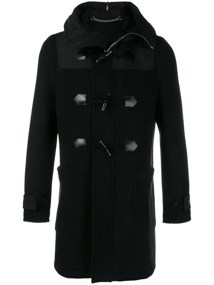 Givenchy Hooded Duffle Coat, Men's, Size: 50, Black, Cotton/polyamide/wool
