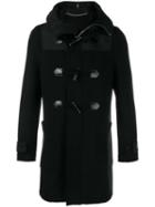 Givenchy Hooded Duffle Coat, Men's, Size: 50, Black, Cotton/polyamide/wool