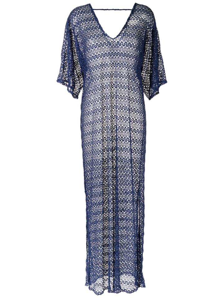 Brigitte V Neck Kaftan - Blue