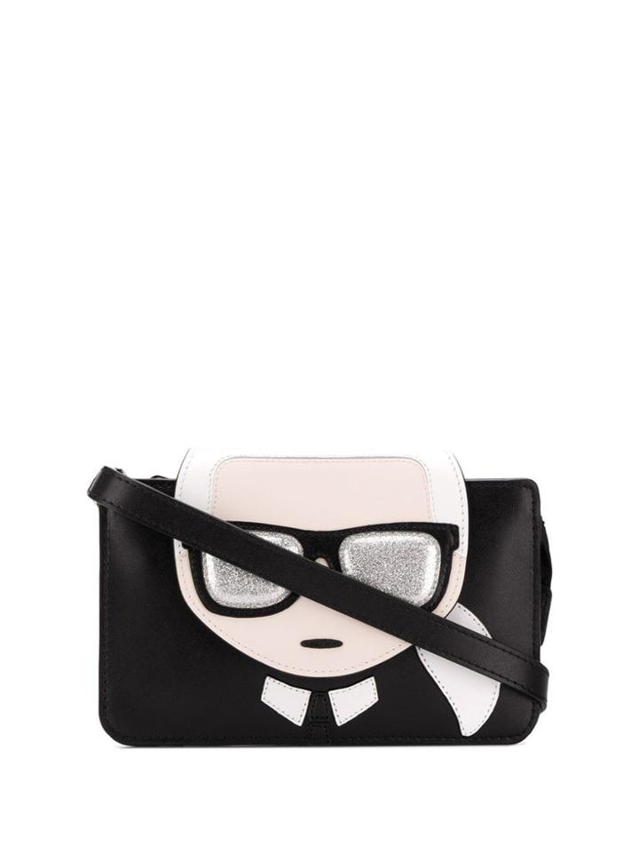 Karl Lagerfeld K/ikonik Triple Pouch Mini Bag - Black