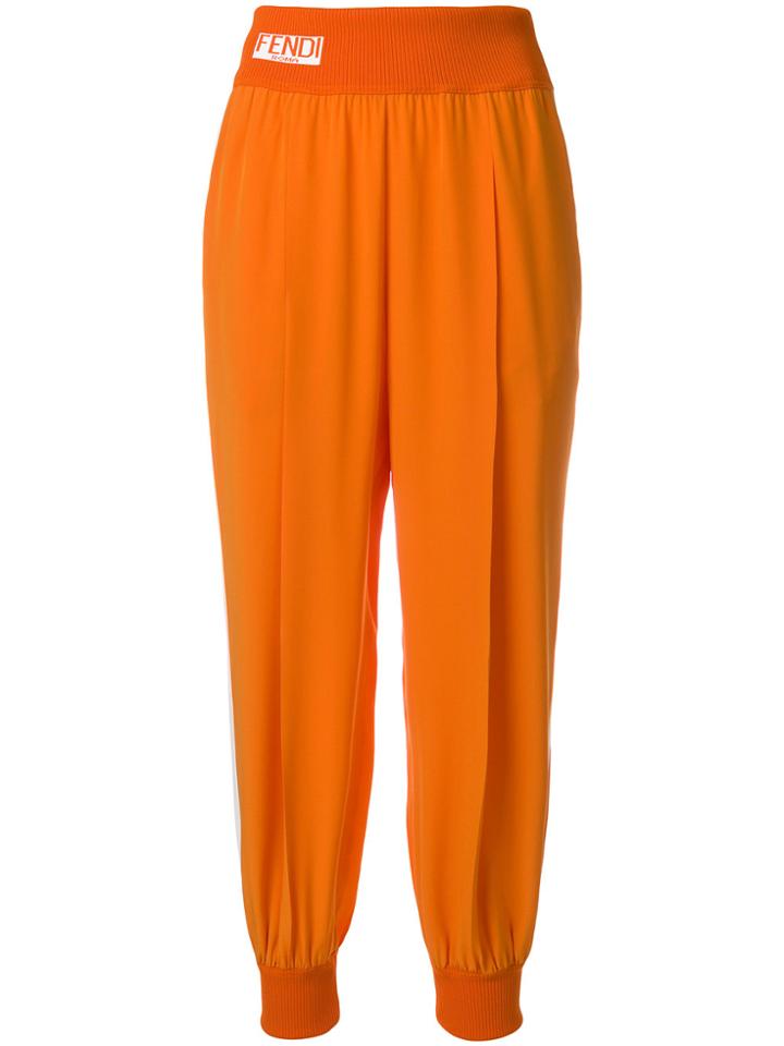 Fendi Casual Fitted Trousers - Yellow & Orange