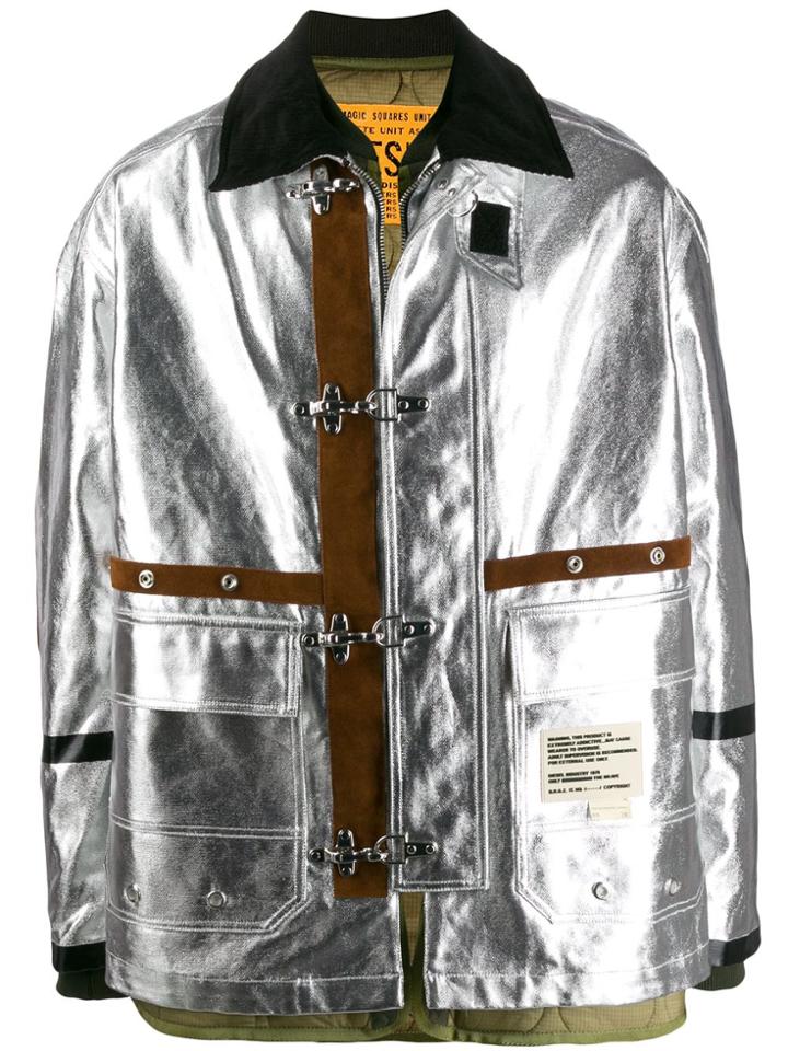 Diesel Metallic Shirt Jacket - Silver