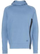 Cp Company Zip Detail Hooded Cotton Jumper - Blue