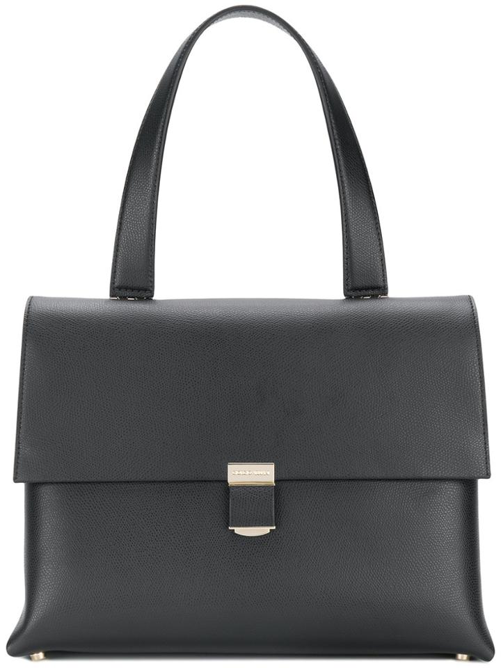Giorgio Armani Push Lock Tote - Black