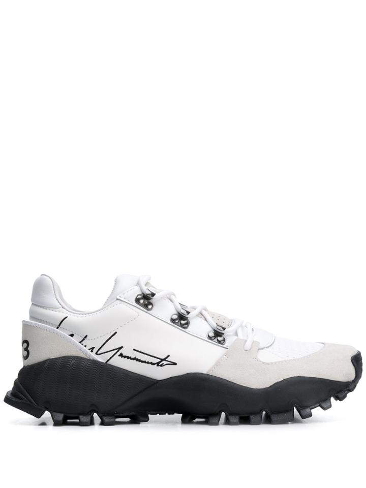 Y-3 Lace-up Low-top Sneakers - White