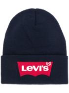 Levi's Logo Patch Beanie - Blue
