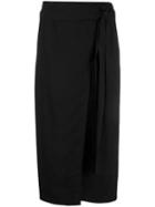 Rochas Wrap Pencil Skirt - Black