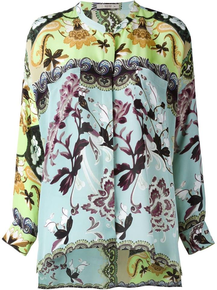 Etro Printed Silk Shirt, Women's, Size: 44, Silk