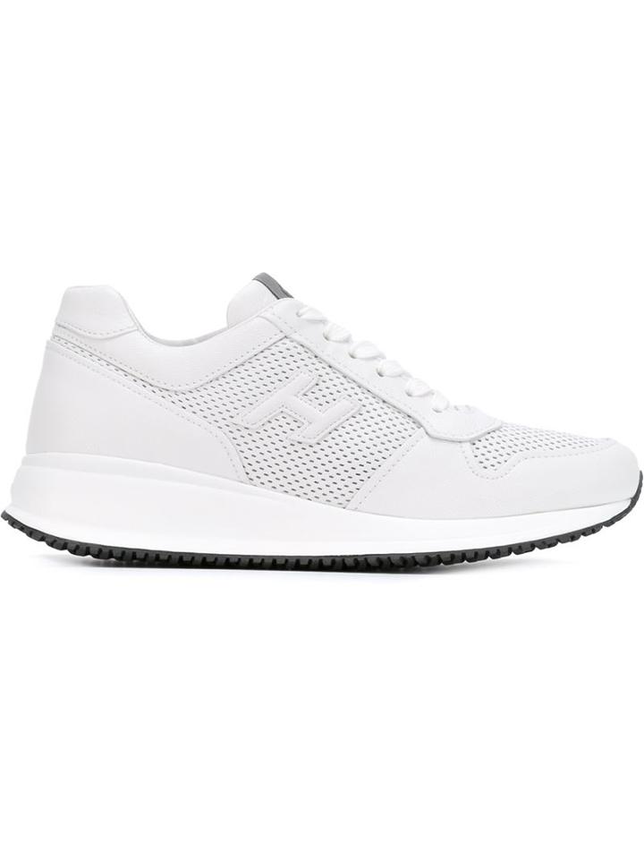 Hogan Perforated Sneakers, Men's, Size: 5.5, White, Leather/nylon/rubber