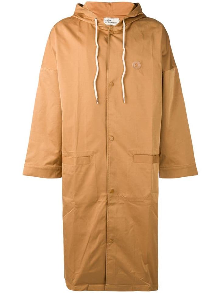 Drôle De Monsieur Nfpm Long Raincoat - Neutrals