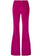 Current/elliott High Waisted Corduroy Trousers - Pink & Purple