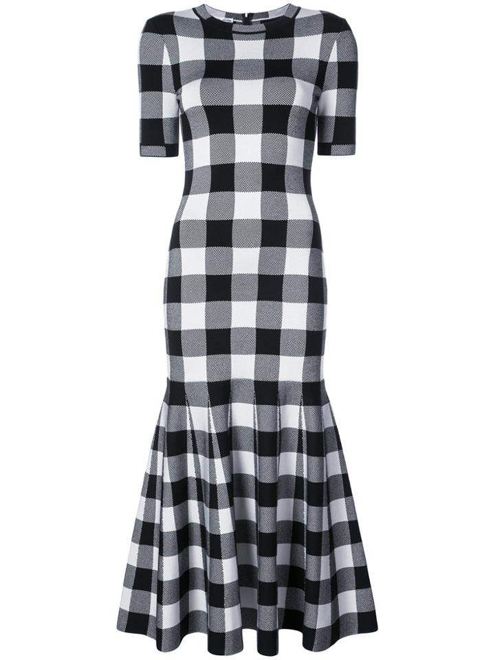 Oscar De La Renta Checked Dress - Black