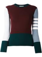 Thom Browne Classic Crewneck Pullover, Women's, Size: 38, Pink/purple, Cashmere