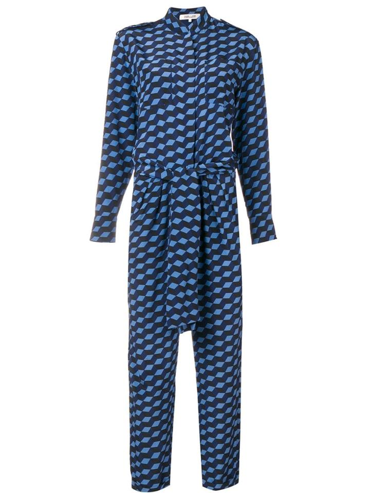 Dvf Diane Von Furstenberg Geometric Print Blouse - Blue