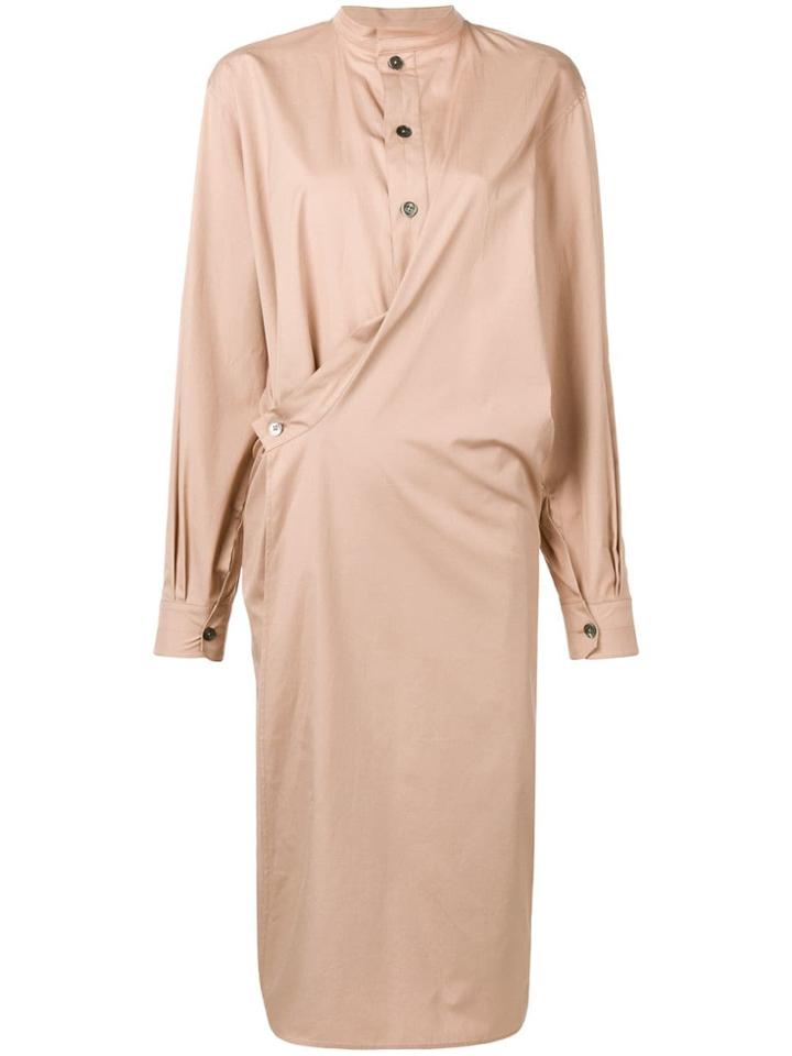Lemaire Wrap Tea Dress - Neutrals