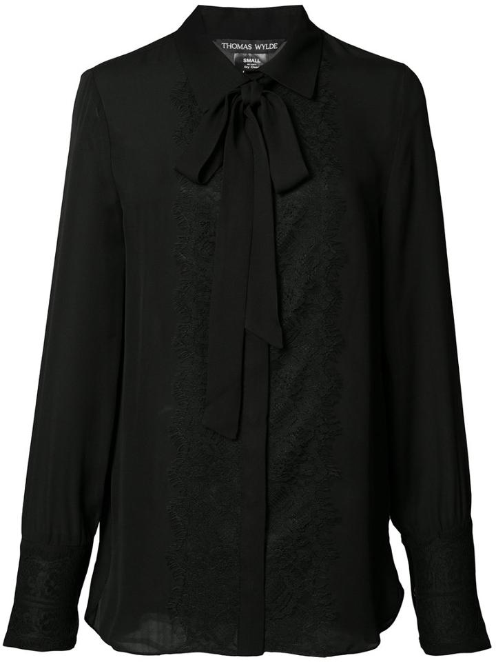 Thomas Wylde Becky Shirt, Women's, Size: Small, Black, Silk