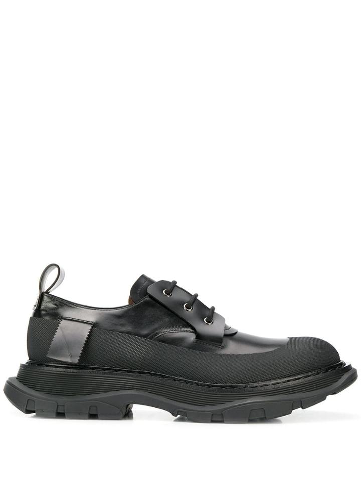 Alexander Mcqueen Rubber Sole Derby Shoes - Black